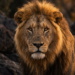 Lion representing confidence and taking up space